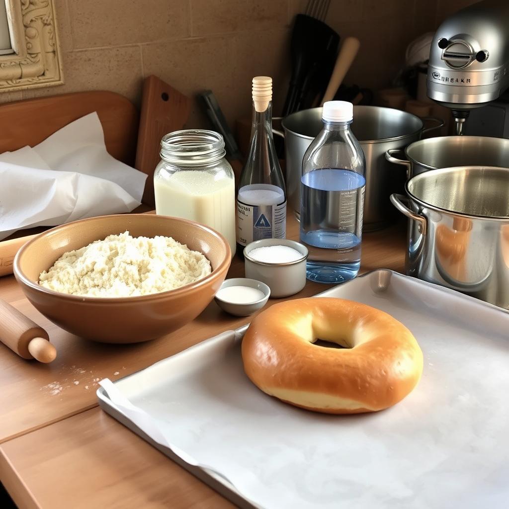 Bagel Baking Ingredients and Equipment