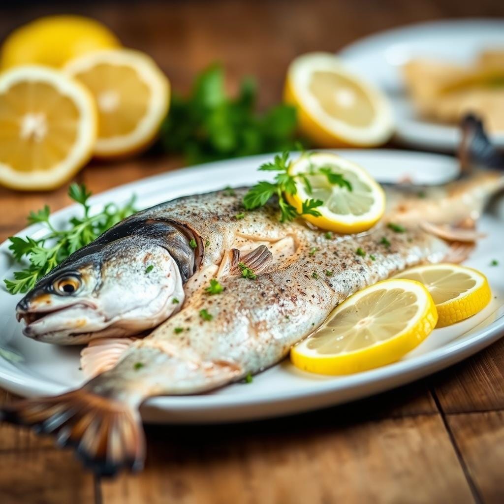 branzino with lemon and herbs