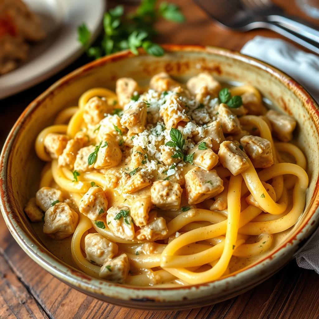 creamy chicken pasta dish