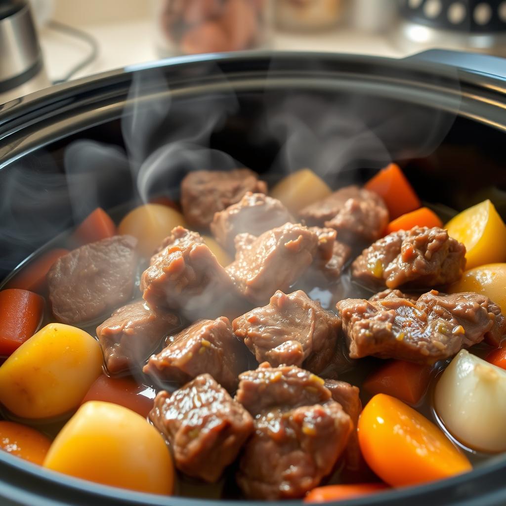 Can you slow cook beef in 3 hours?