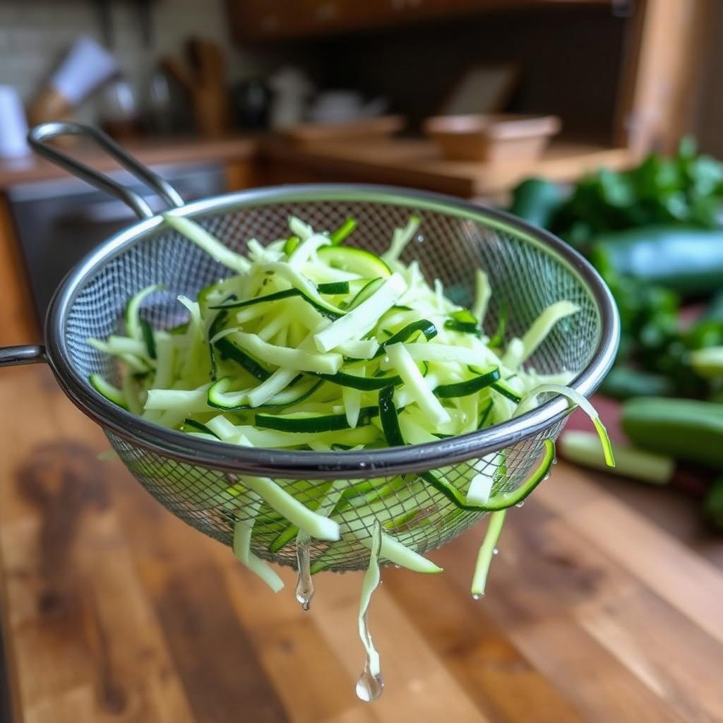 Draining Zucchini