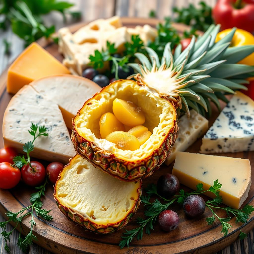 What cheese goes best with pineapple?