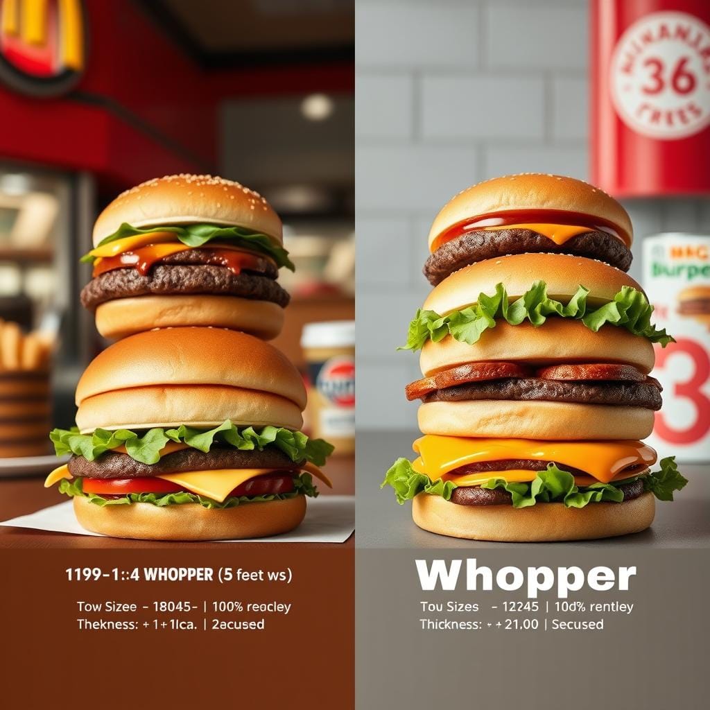 Whopper size changes