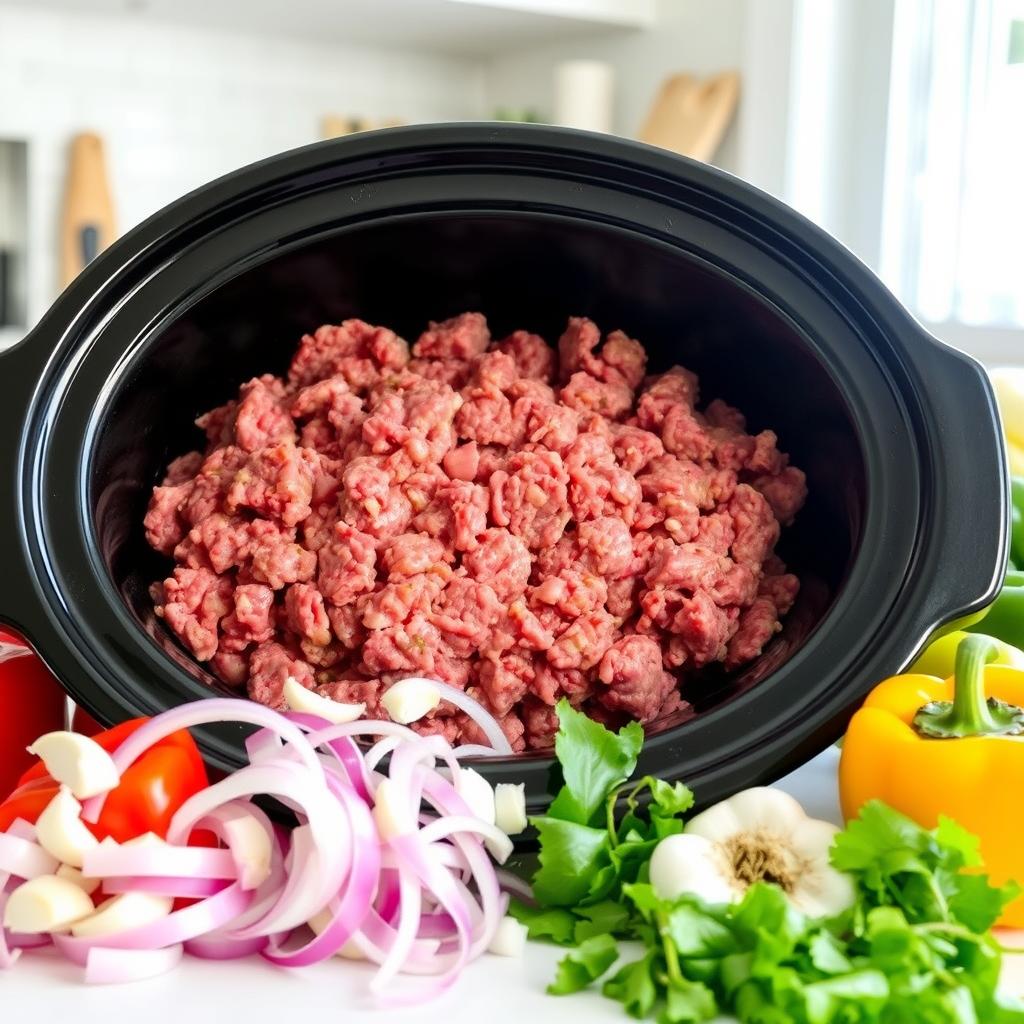 food safety raw ground beef slow cooker