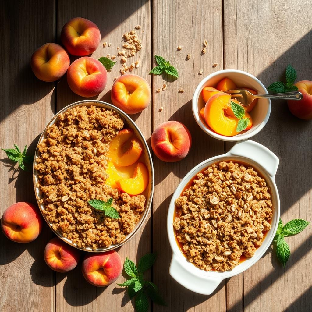 peach crumble and crisp